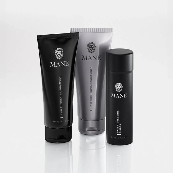 Mane Hair Thickening Fibres, Shampoo & Conditioner (15g Fibres + 2 x 100ml)