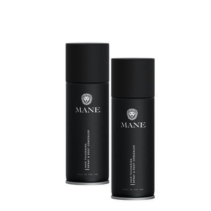 Mane Hair Thickening Spray & Root Concealer (100ml 2-Pack)