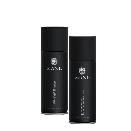 Mane Hair Thickening Spray & Root Concealer (100ml 2-Pack)