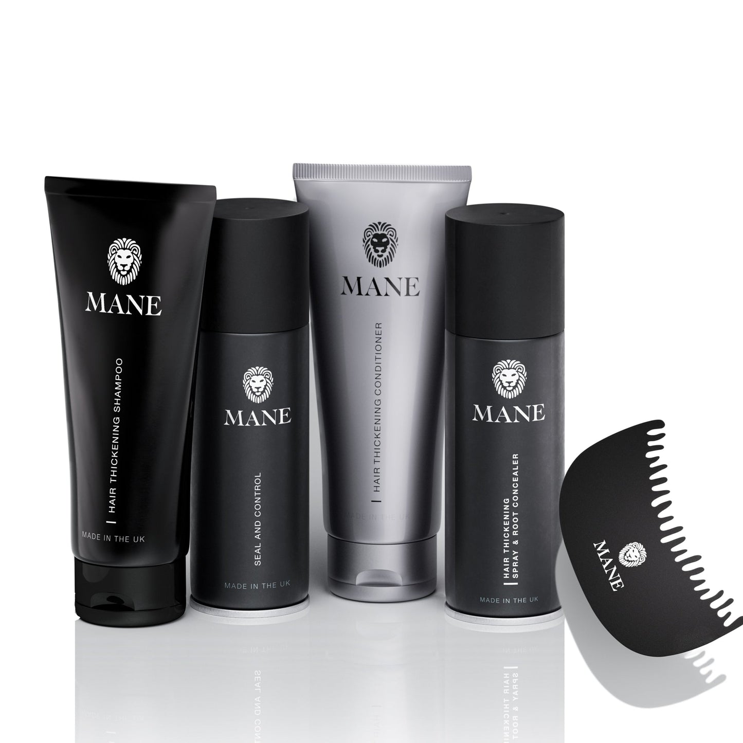Mane Hair Thickening Spray Travel Pack (100ml Spray, Seal & Control, Shampoo, Conditioner + Hairline Enhancer)