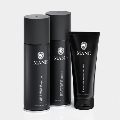 Mane Hair Thickening Spray (200ml 2-Pack) + Shampoo (100ml)